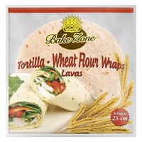 Bake Zone Tortilla Wheat Flour Wraps 25cm- 6pc