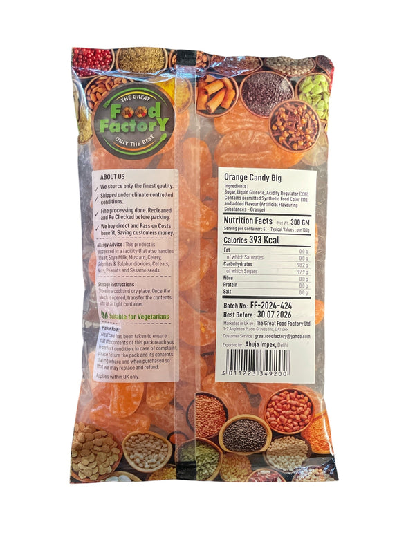 Mallika Food Factory Orange Big Candy 300g