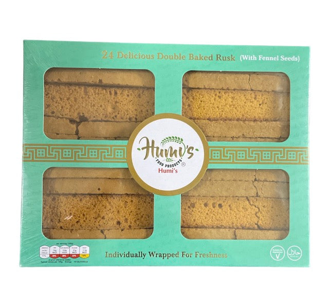 Humi's 24 Double Baked Rusk With Fennel Seeds (Saunf) 750g