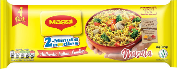 Maggi 2 Minute Masala Indian Noodles Family Pack (4pack x 70g) 280g
