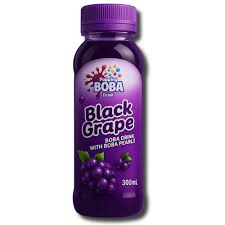 Boba Popping Boba Black Grape Drink With Boba Pearls 300ml