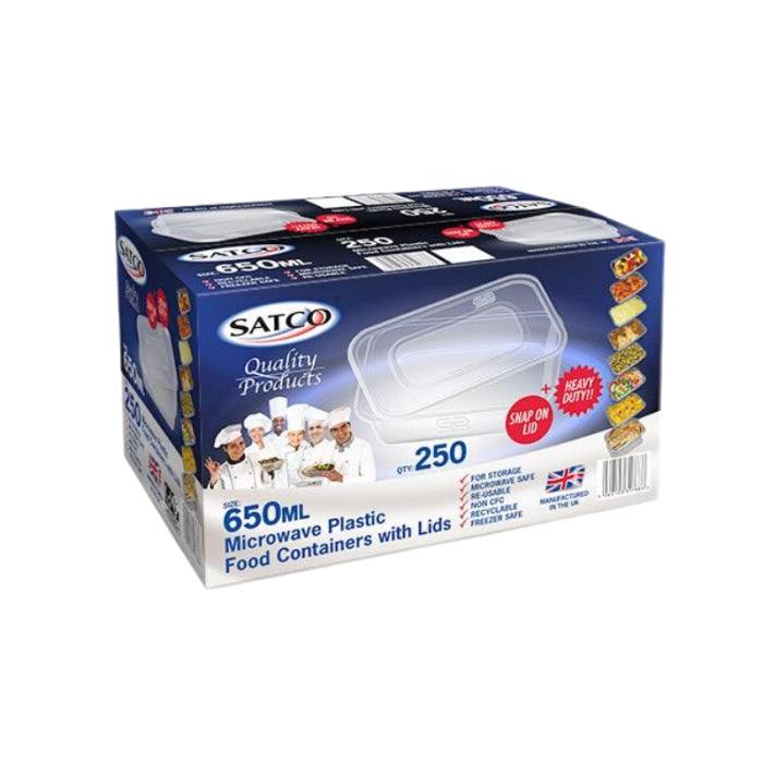 Satco 650ml Container & Lid (Pack 250)