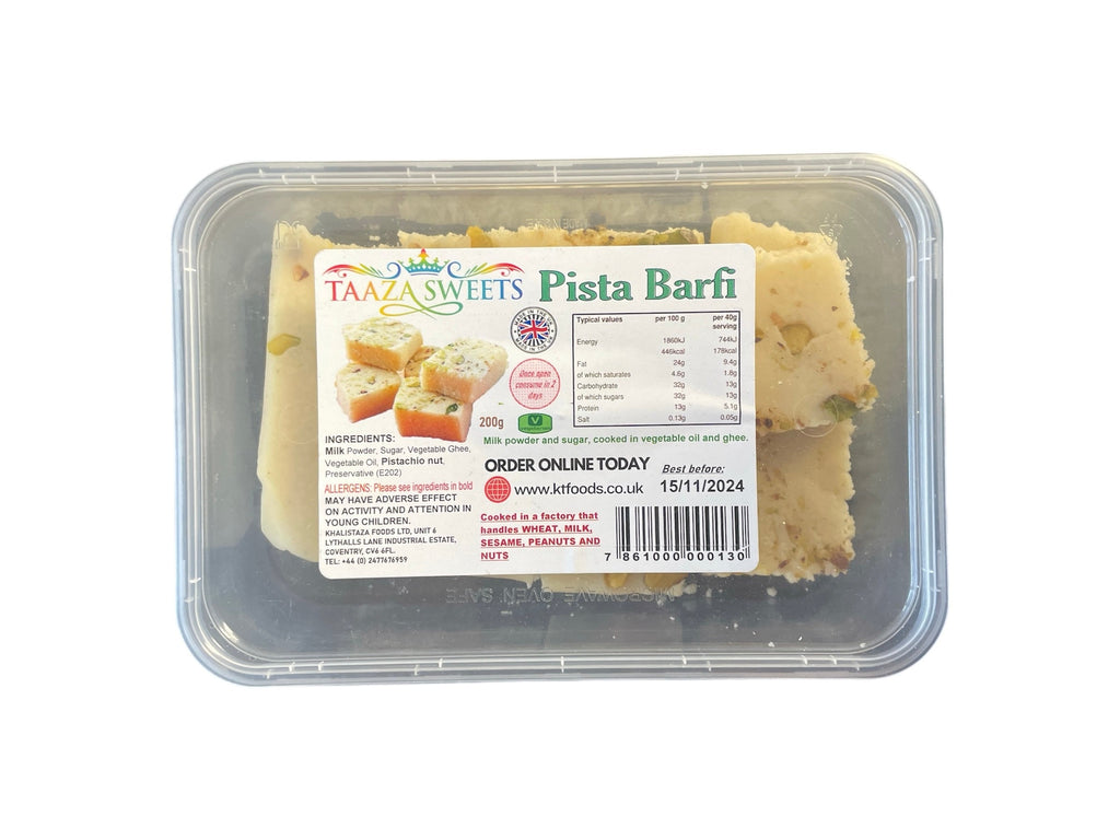 Taaza Sweets Pista Burfi 200g