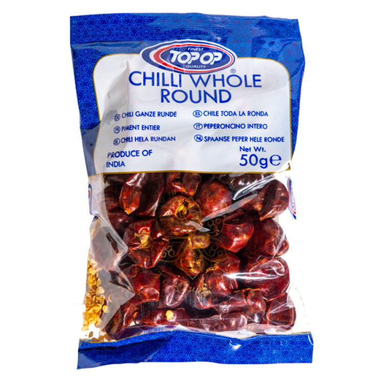 Top Op Chillies Whole Round 50g