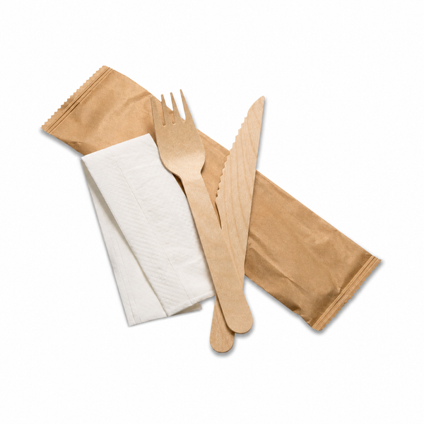 3 in 1 Wooden Cutlery Pack