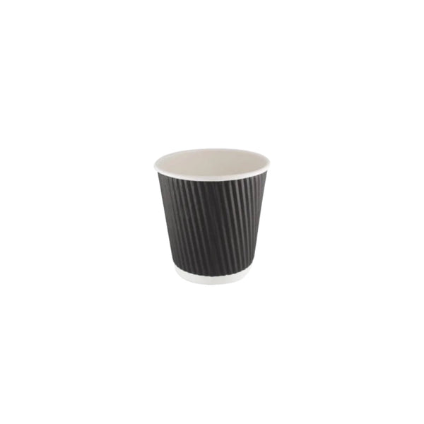 Go-Pak 4oz Ripple Black Paper Cup