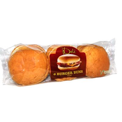 Deli Plain Burger Buns 6pack