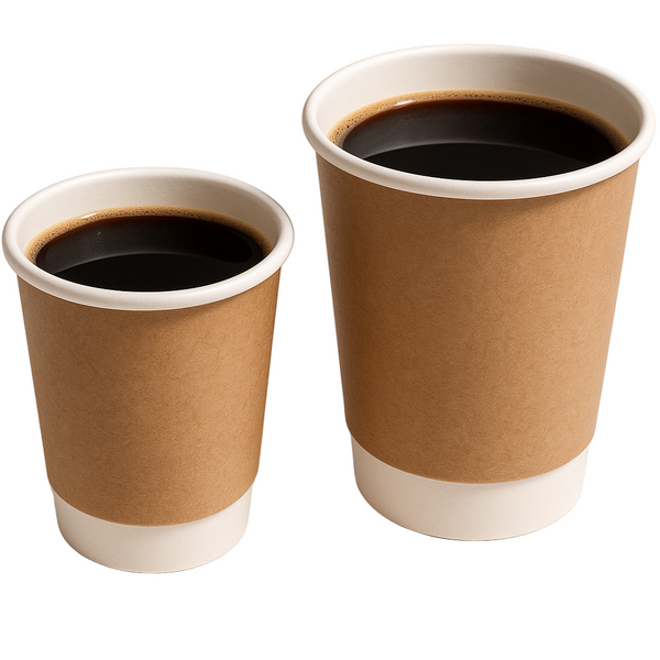 Kraft Double Wall Paper Cups (2 Sizes)