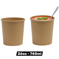 Dispo Kraft Soup Containers (4 Sizes)