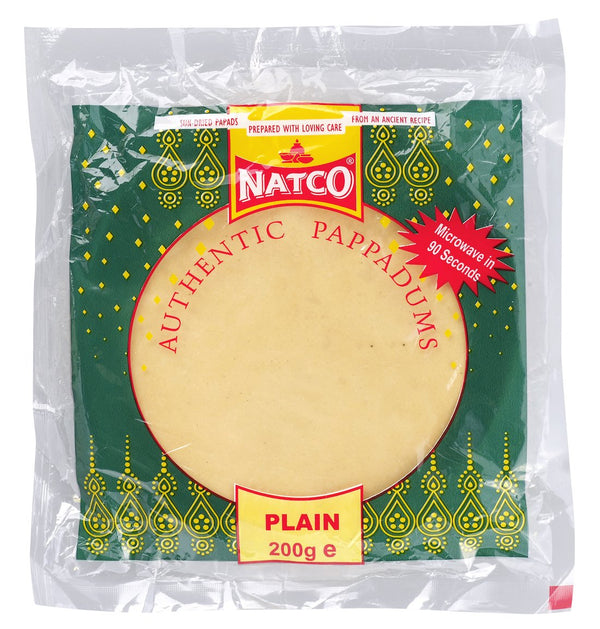 Natco Pappadoms Plain (Microwavable) 200g