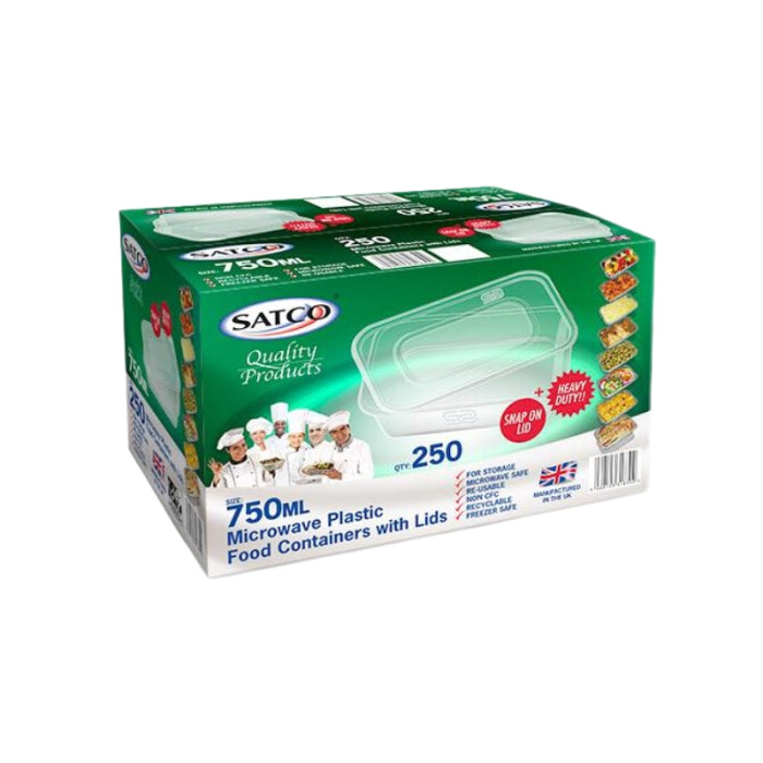 Satco 750ml Container & Lid (Pack 250)