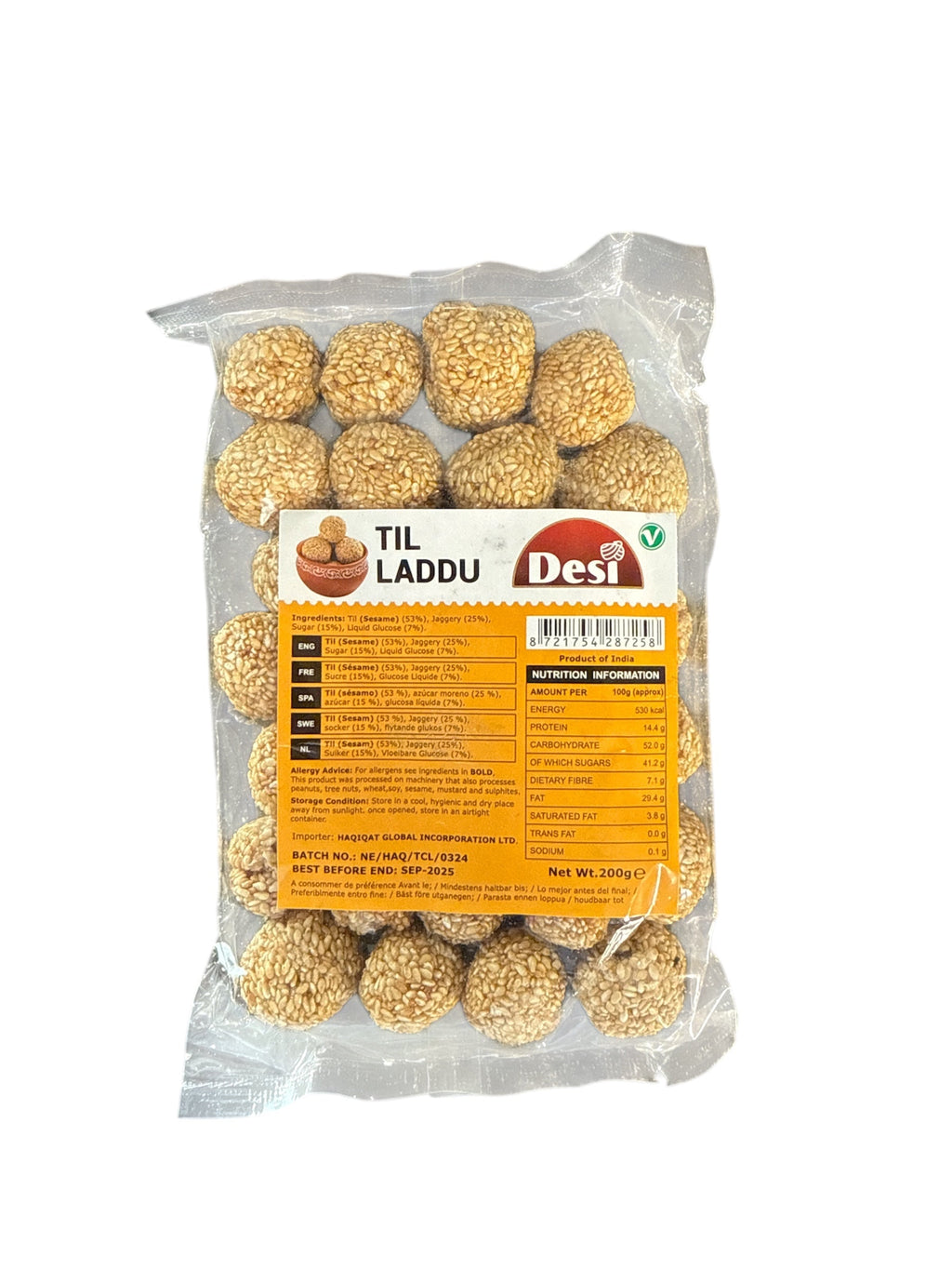 Till (Sesame) Ladoo Desi 200g with jaggery