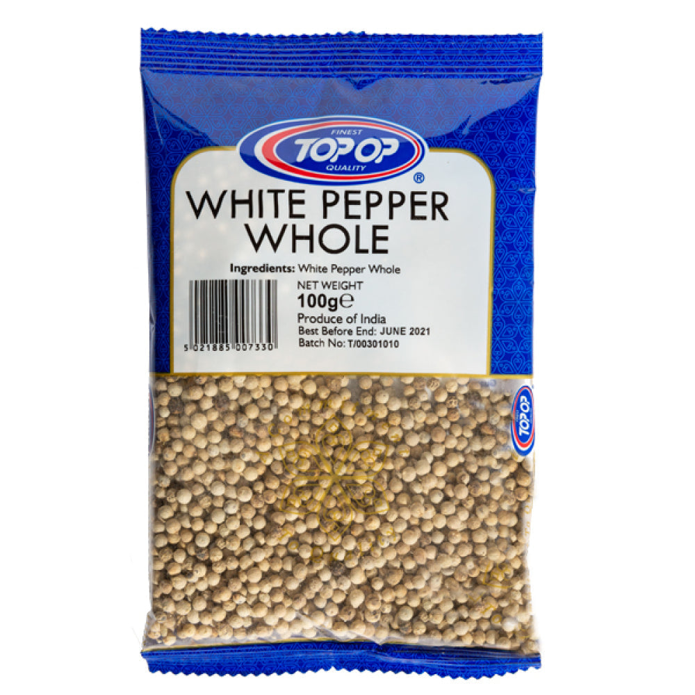 Top Op White Pepper Whole 100g