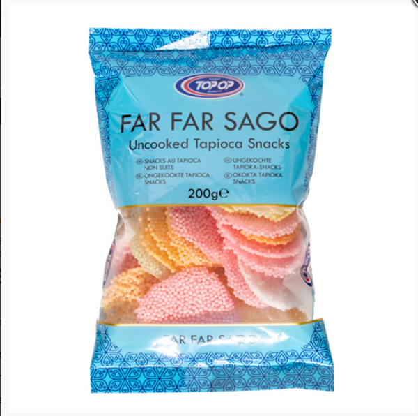 Top Op Topop Far Far Sago (Uncooked Tapiaca Snack) Coloured 250g