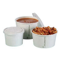 Ingeo White Compostable Soup Containers (3 Sizes)