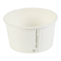 Ingeo White Compostable Soup Containers (3 Sizes)